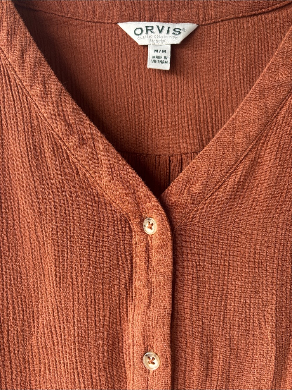 Rust Button Front Top, M - Picture 3 of 4